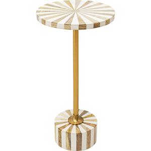 Kare Design Mesa Auxiliar Domero Geo, Oro/Blanco, Mesa de s…