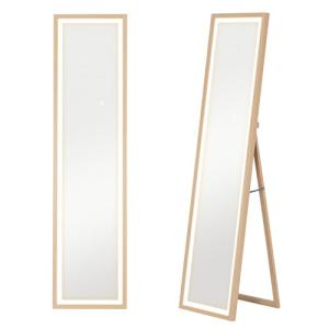 HOMCOM Espejo de Cuerpo Entero con Luz LED 160x40 cm Espejo…