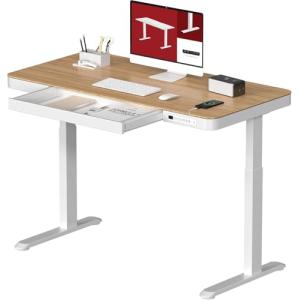 SANODESK Q3 Escritorio Eléctrico 120x60 cm con Cajón, Altur…