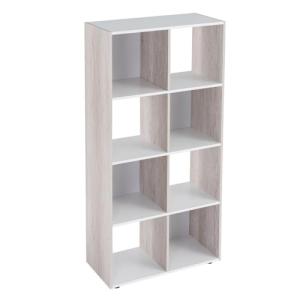 LOLAhome Estantería Cubo de MDF Blanca y Natural de 60x120…