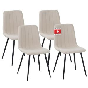 Albatros Garda - Silla de comedor con funda de tela, 4 unid…