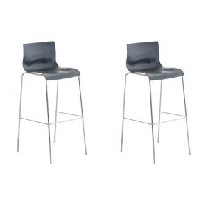 CLP Set de 2 Taburetes De Bar Hover con Asiento De Poliprop…