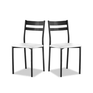 ASTIMESA - Silla de Comedor o Cocina de Metal Negra - Asien…