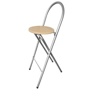 KMH®, Taburete de bar plegable y práctico, haya (#204708)