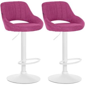 CLP Set De 2 Taburetes De Bar Milet En Tela I Juego De 2 Si…