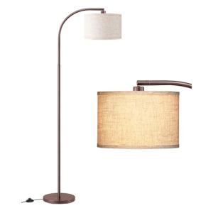 EDISHINE Lámpara de Pie Minimalista con Pantalla de Lino Be…