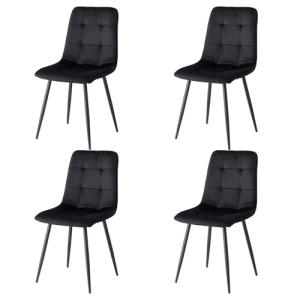 BenyLed Juego de 4 Silla de Comedor en Terciopelo Holandés,…