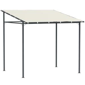 Outsunny Pérgola de Pared 2,4x2,4 m Cenador de Jardín con T…