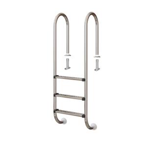 OK-Living Escalera de Piscina, Plata, 49.2 x 158 cm