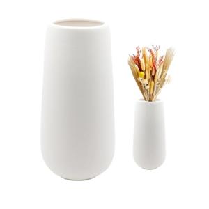 Florero de Ceramica Blanco 20cm Alto Superficie esmerilada,…