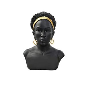 QIANLING Esculturas de Busto Negro de Arte Africano, decora…