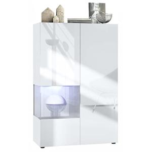 Vladon Vitrina Morena V2, Vitrina de pie con 2 Puertas e in…