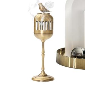 Quemador de incienso de bobina, soporte de metal para aroma…