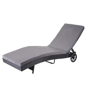 Silla de sol para tomar el sol tumbona de poliratán antraci…