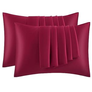 WOLTU Funda Almohada Saten Sedoso en Juego de 2 Piezas, Fun…