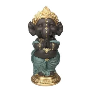 BY SIGRIS Figura Ganesha Azul de Resina 29 * 13 * 14cm Figu…