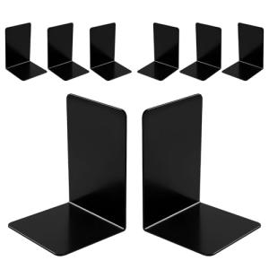 8 Piezas Sujetalibros Negros, Sujeta Libros Tamaño Grande y…