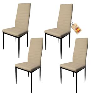 HOME DESIGN & CONFORT Pack de 4 Sillas de Comedor Tapizadas…