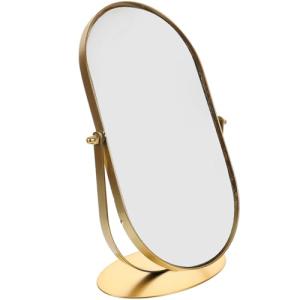 PRETYZOOM Espejo De Maquillaje De Metal Vintage Espejo De E…