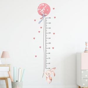 Pegatinas Medidor de Altura para Niña Rosa Tabla de Pared d…