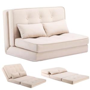 COMHOMA Sofá Convertible de 2 plazas Cama Pequeña Sofá Resp…