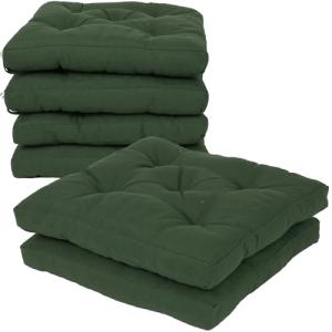 Viste tu hogar Pack 6 Cojines para Silla, 45x45x5 CM, Efect…