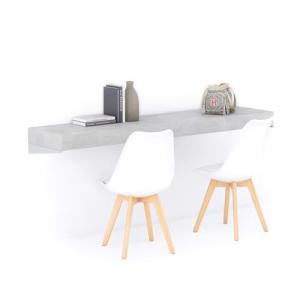 MOBILI FIVER, Escritorio de Pared Evolution 180x40, Cemento…