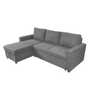 Homey - Chaise Longue Sofá Cama con Arcón de Almacenaje Mod…