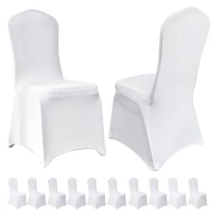 hicoosee Fundas para Sillas de Boda, Pack de 10 Poliéster B…