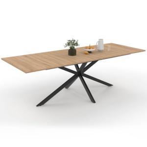 IDMarket Alix - Mesa de comedor extensible rectangular de 8…