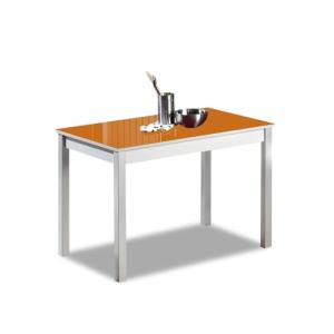 ASTIMESA Tipo Libro Mesa de Cocina, Metal, Naranja, 90x50cm