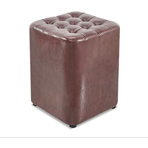 NOLLAM Asiento Puf de Cuero, Taburete Cuadrado otomano, Mue…