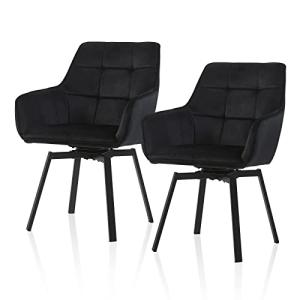 TUKAILAi Juego de 2 sillas de comedor, modernas sillas gira…