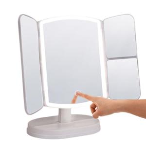 Espejo cosmético iluminado - Espejo ligero LED portátil | E…
