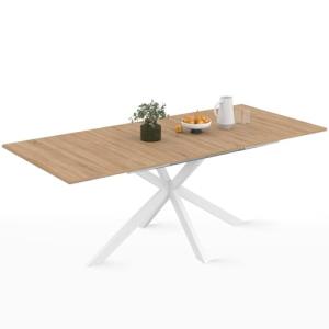 IDMarket Mesa de comedor extensible rectangular Alix, 6-10…