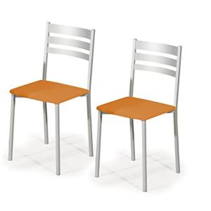 ASTIMESA SCFRNA Dos sillas de Cocina, Metal, Naranja, Altur…