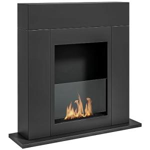 HOMCOM Chimenea de bioetanol Quemador de 0,9 L, Aprox. 3 h…