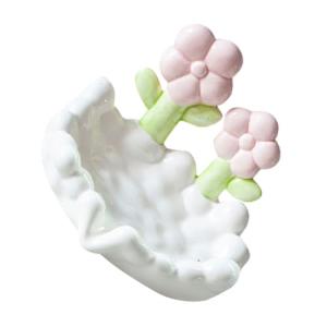 Alipis Jabonera De Cerámica Floral Decorativa Plato para Ja…