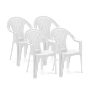 Pack de 4 Sillas Apilables Exterior, Sillas Polipropileno,…