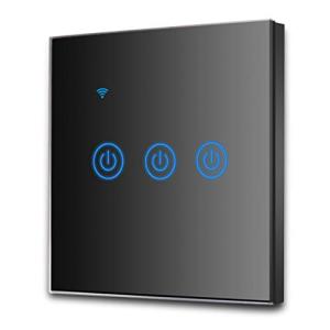 EXTRASTAR Interruptor de Pared Táctil Wi-Fi, 3 Vías, 3 Cana…