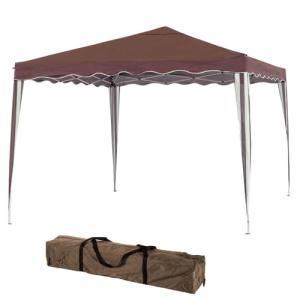 LOLAhome Carpa Cenador Gazebo Plegable 3 x 3 m Marrón | Mej…