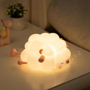 Romicta Lámpara Quitamiedos Cordero de Silicona – Luz Noctu…