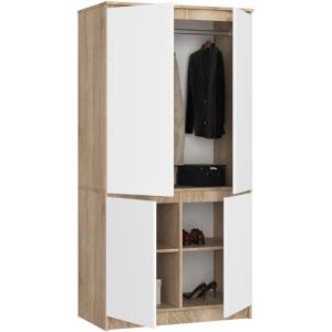 BDW Armario de 4 Puertas - Armario de Dormitorio - Almacena…