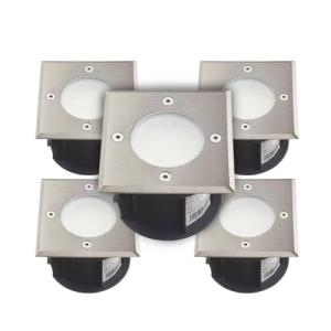 Lote de 5 focos empotrables de suelo DC12 V, 2 W, impermeab…