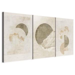 murando - Set De 3 Cuadros Acústico Multipanel Fondo beige…