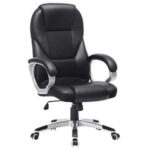 SONGMICS Silla de oficina ejecutiva con respaldo alto, dura…