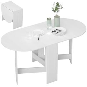 HOMCOM Mesa de Comedor Plegable Mesa de Cocina Plegable Ova…