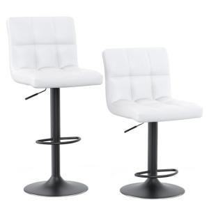 bigzzia Lote de 2 taburetes de Bar giratorios en Cuero sint…