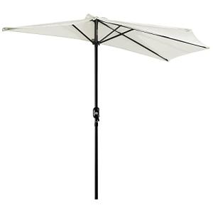 Outsunny Sombrilla 269x138x236 cm Parasol de Jardín con Man…