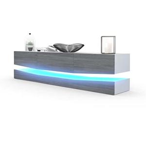 Vladon Mueble TV City, Cómoda TV con Elemento Inferior, 1 C…